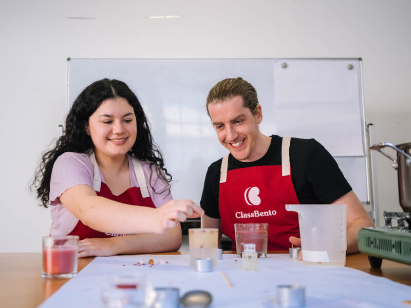 People making candles together